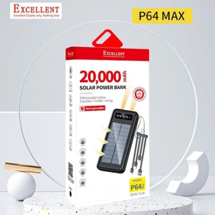 Excellent P64 20,000mAh solar power banks